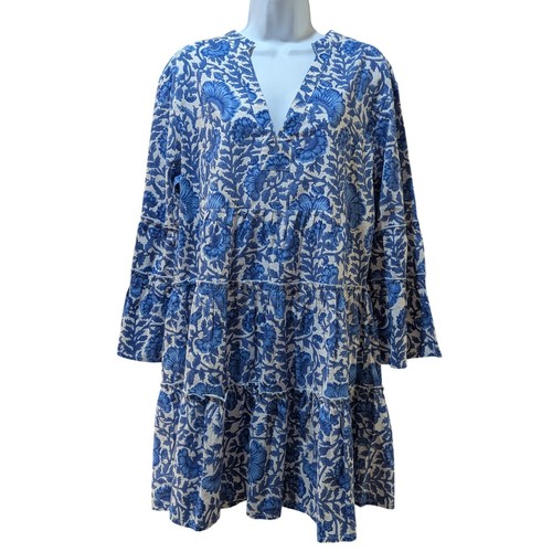 Gingy rye dress - rye, blue